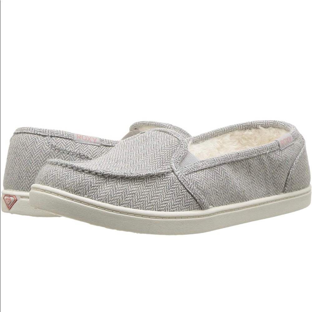 Roxy Women's Minnow Faux Fur Slip on Sneaker Shoe